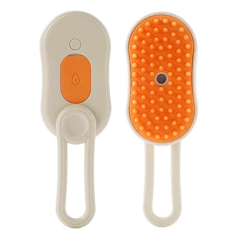 Orange Pet Cleaning Hair Removal Electric Spray Comb