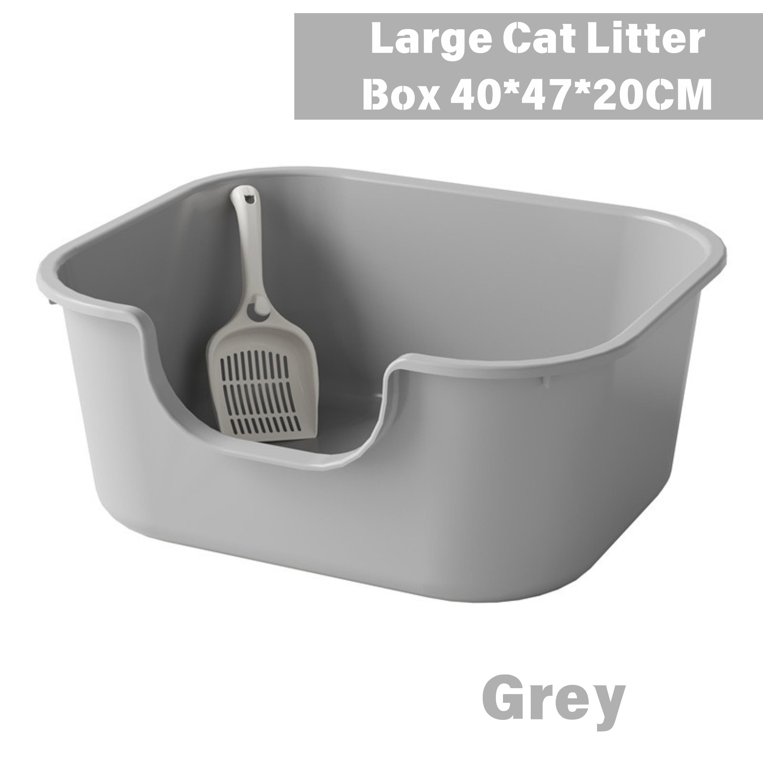 Grey Cat Litter Box 40*47*20CM