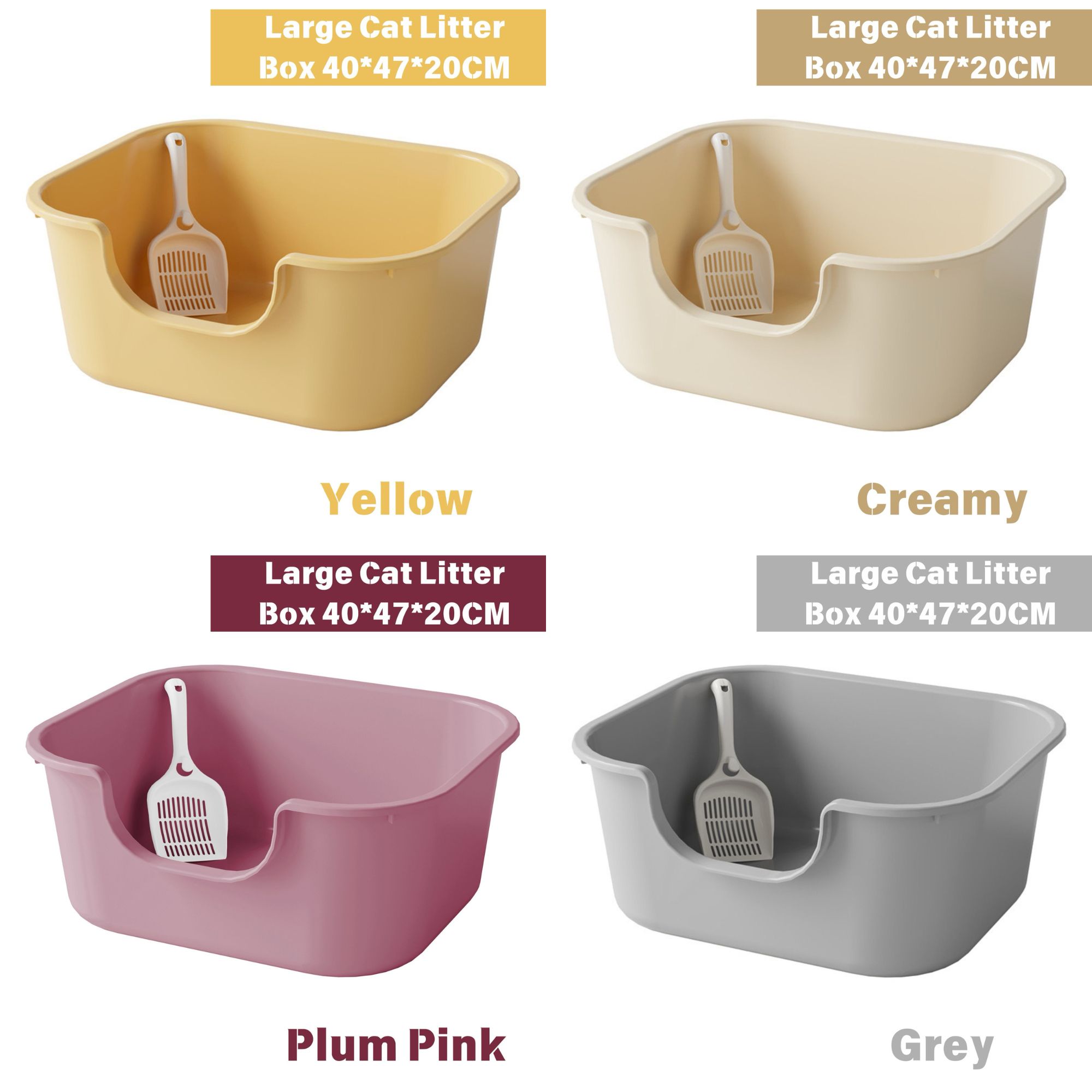 L Cat Litter Box 40*47*20CM