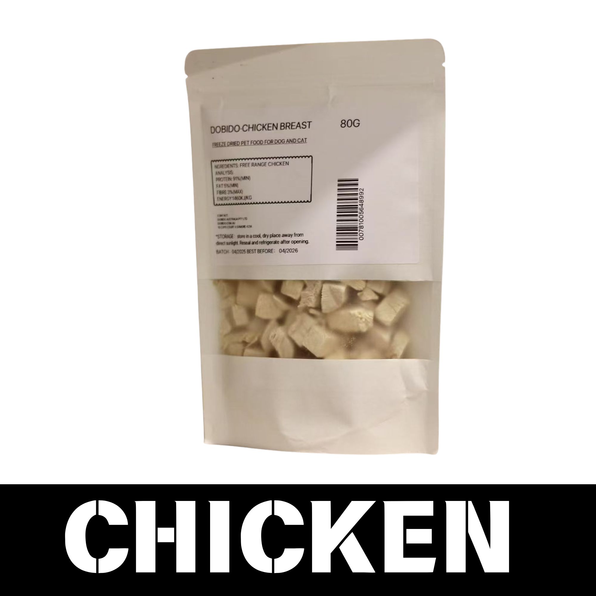【Dobido Chicken Breast】  Freezen-Dried 80G