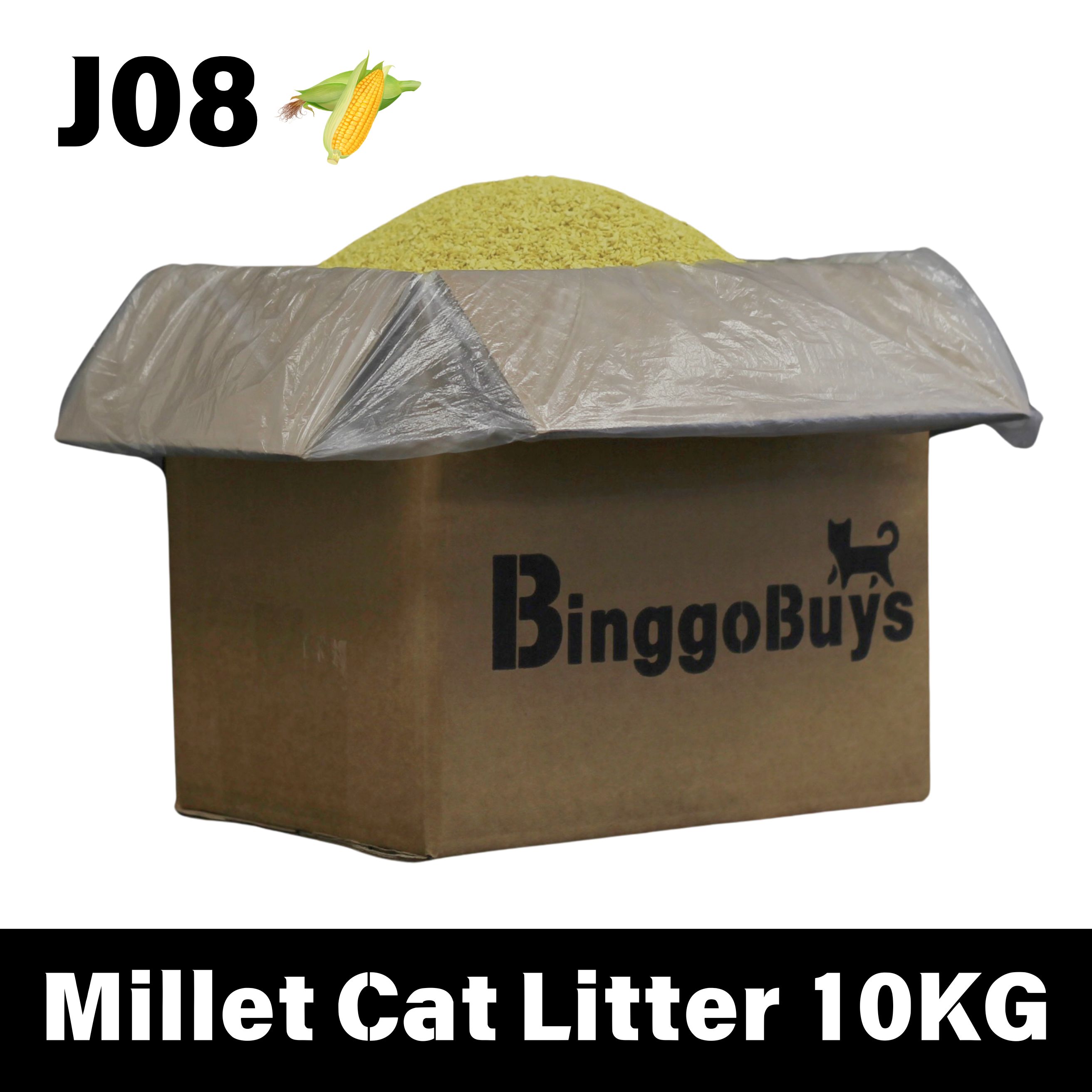 【J08 10Kg】Jumbo Millet Cat Litter/Corn