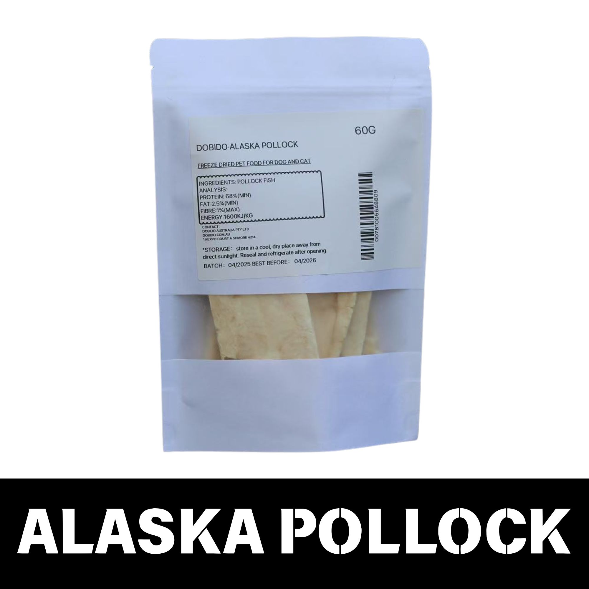 【Dobido Alaskan Pollock】  Freezen-Dried 60G