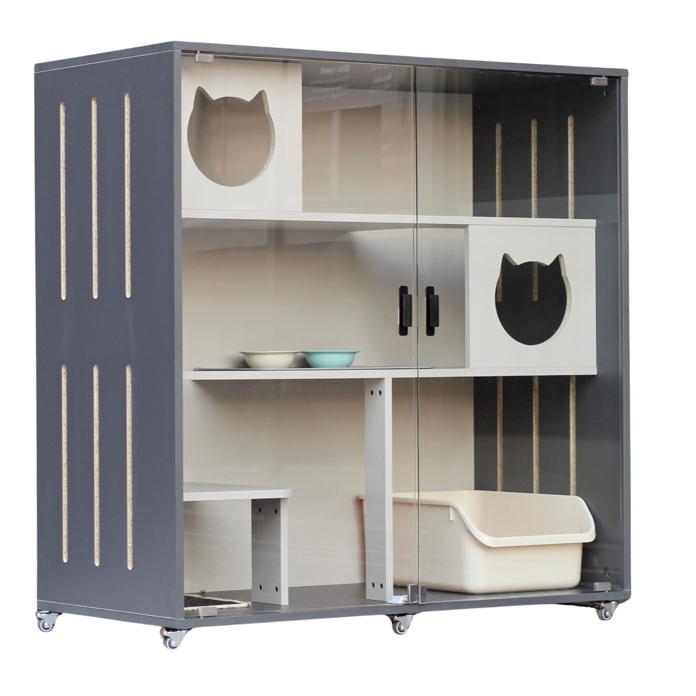 B01 Luxury Scratch-resistant Faux Leather Cat House For In Door （120*120*60CM B01）