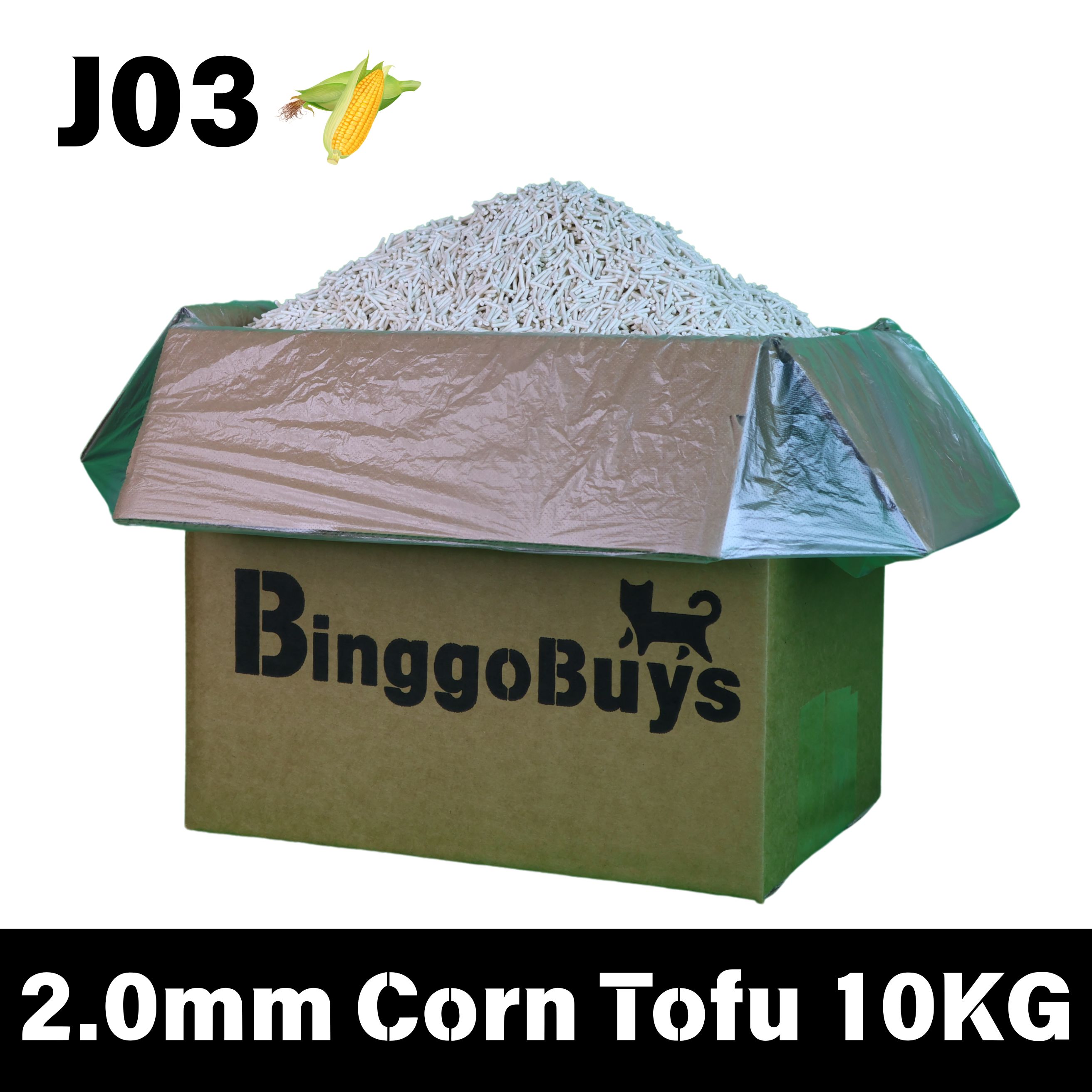 【J03 10Kg】Jumbo 2.0mm Corn Made Cat Tofu /Milk