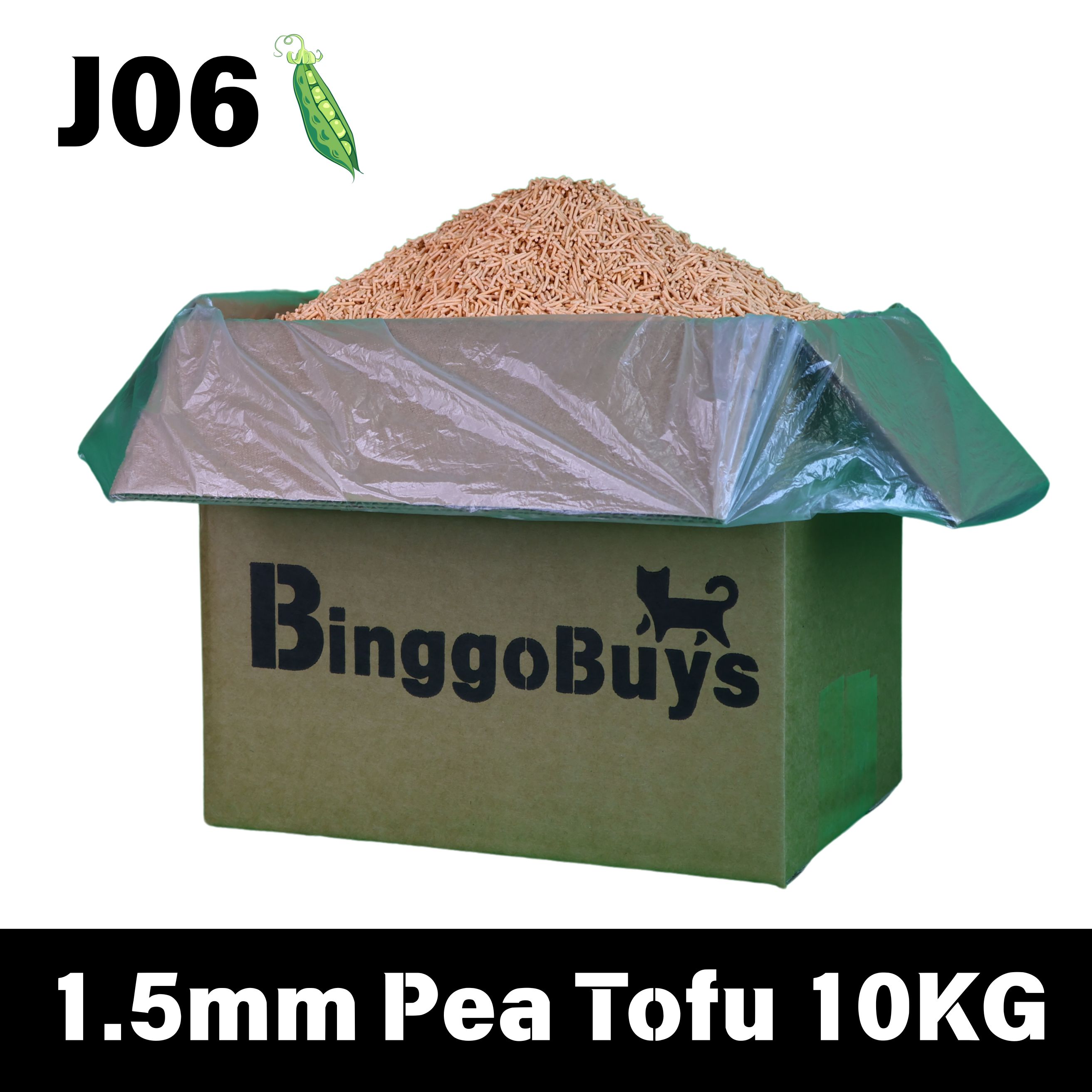 【J06 10Kg】Jumbo Pea Tofu 1.5mm Cat Tofu/Orange
