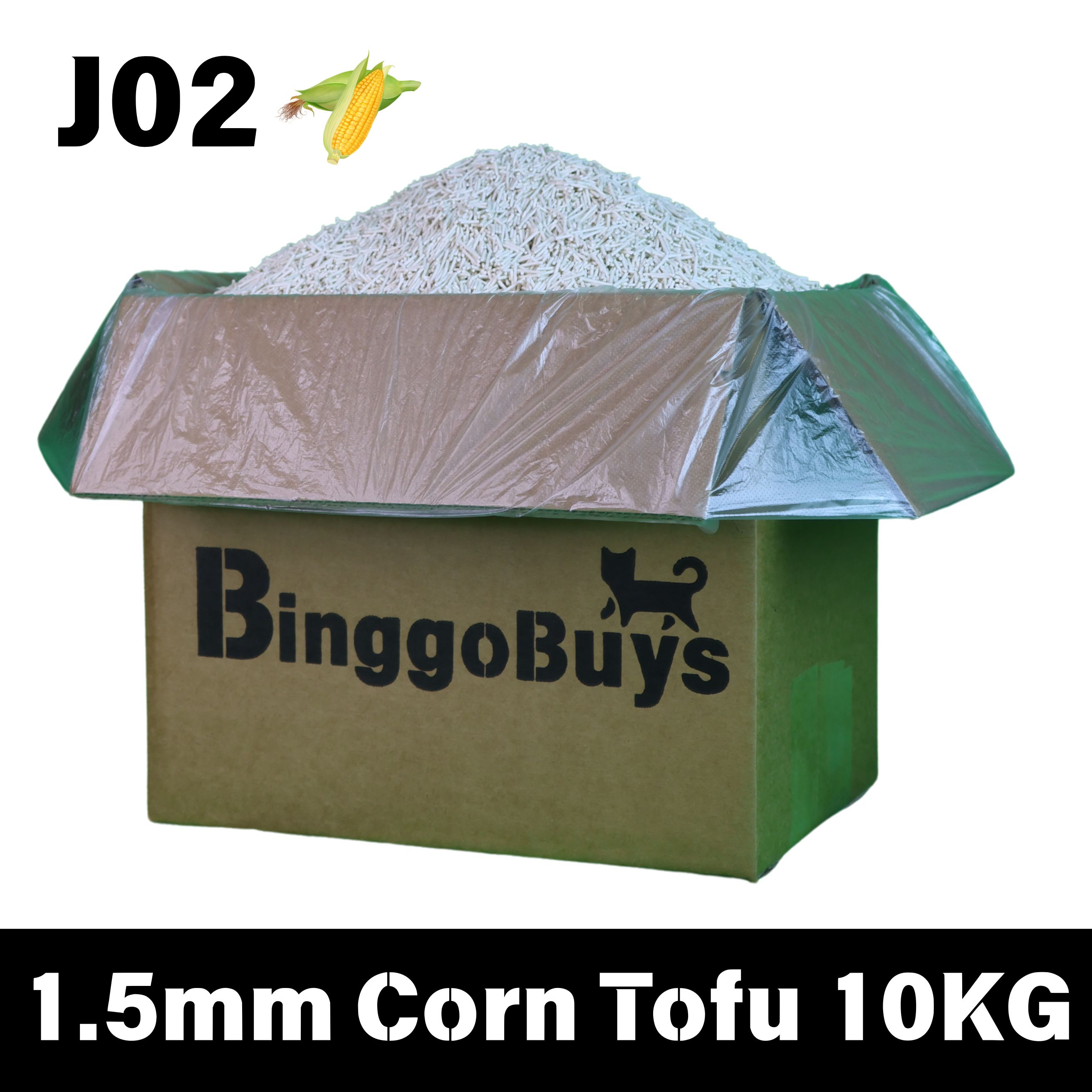【J02 10Kg】Jumbo 1.5mm Corn Made Cat Tofu /Milk