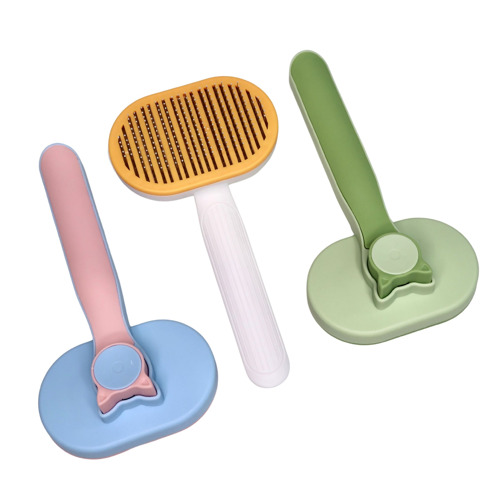 Pink Cat Dense Needle Fluffy Fur Comb Brush