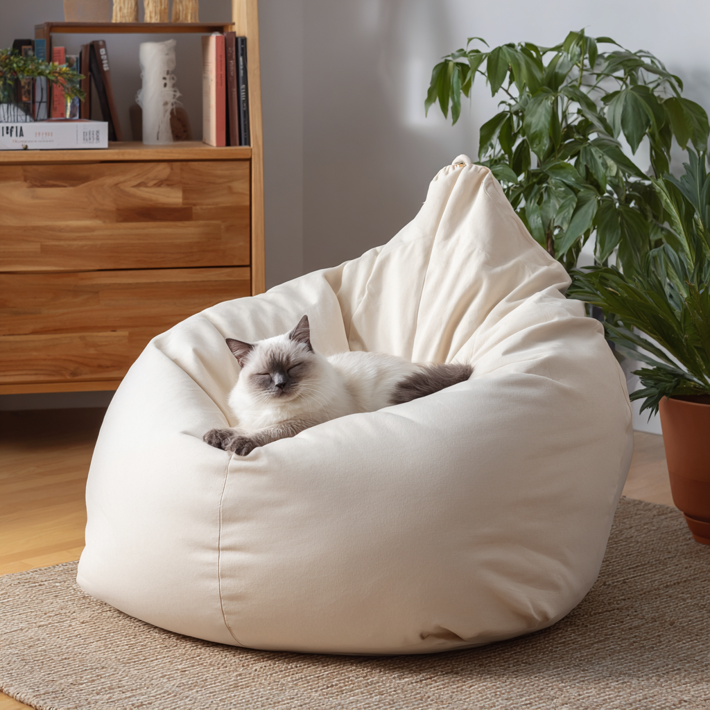 【Sun】Lazy cat sofa White