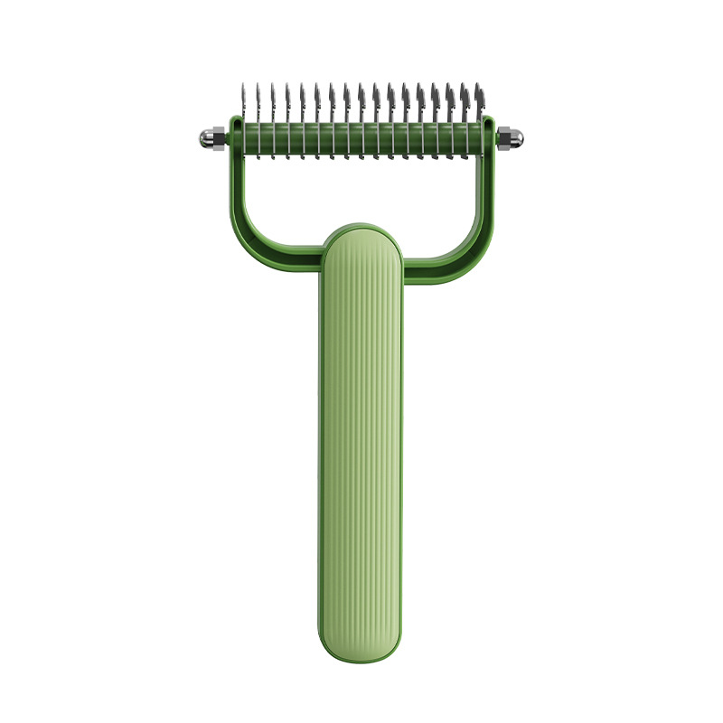 Cat Comb –Green Cactus-Shaped Dematting and Grooming Brush