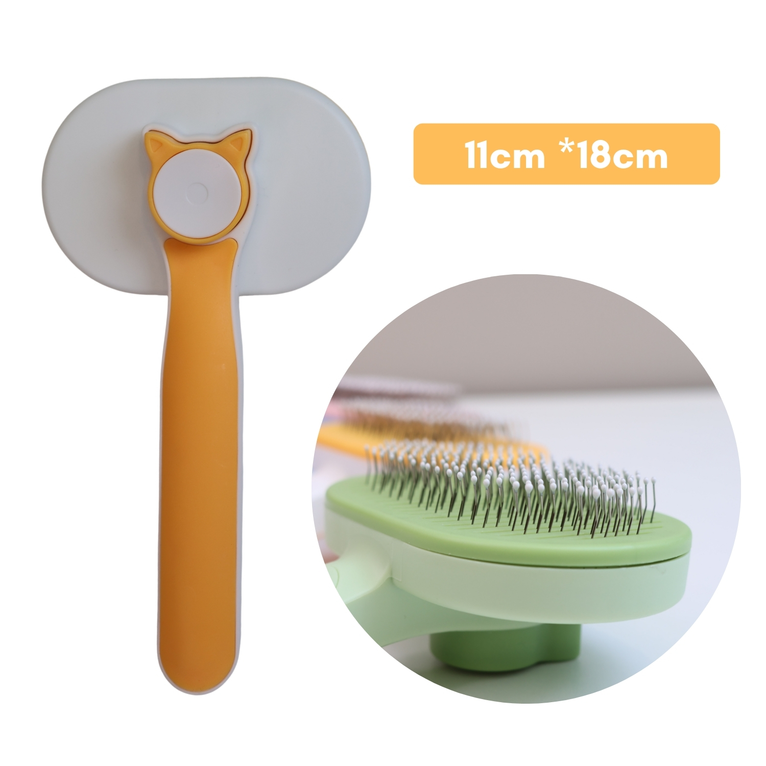Orange Cat Dense Needle Fluffy Fur Comb Brush