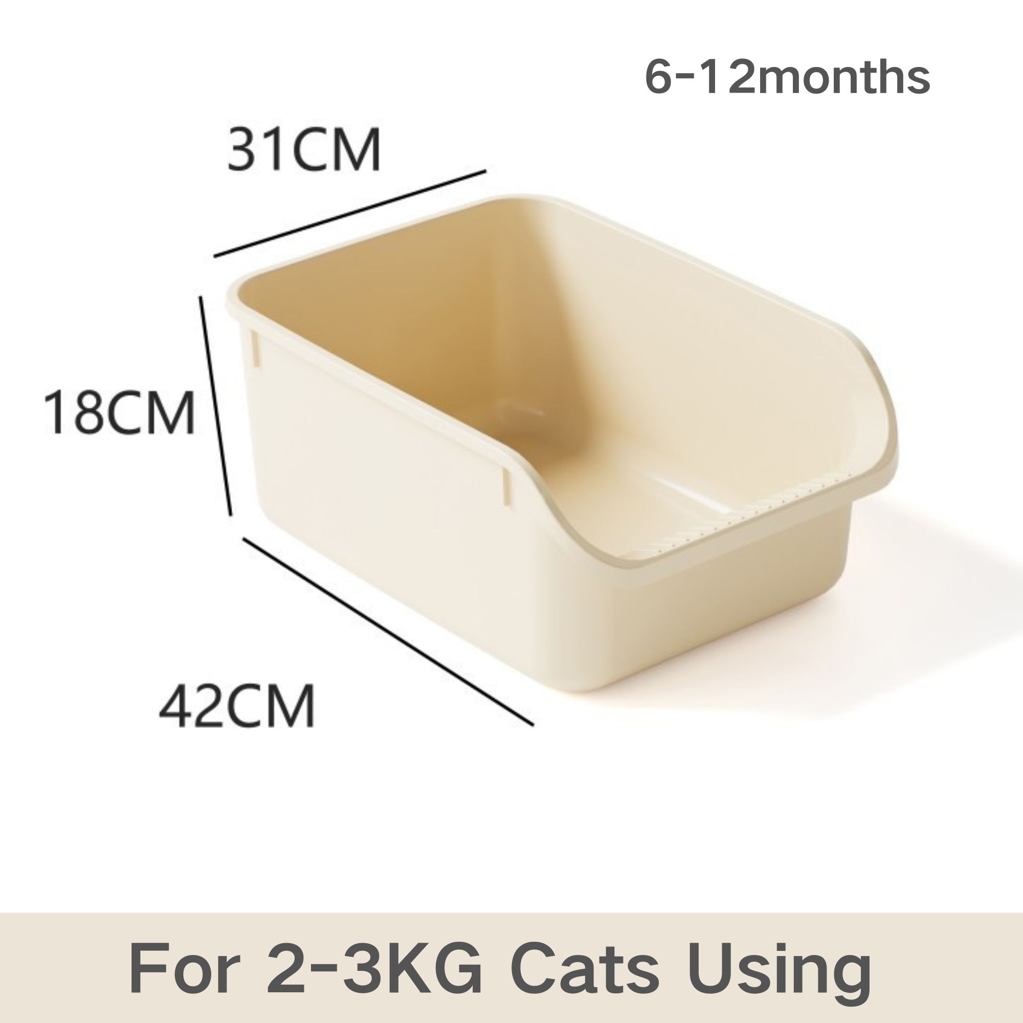 【6-12months】Cat Litter Box Cream Yellow  42*31*18CM