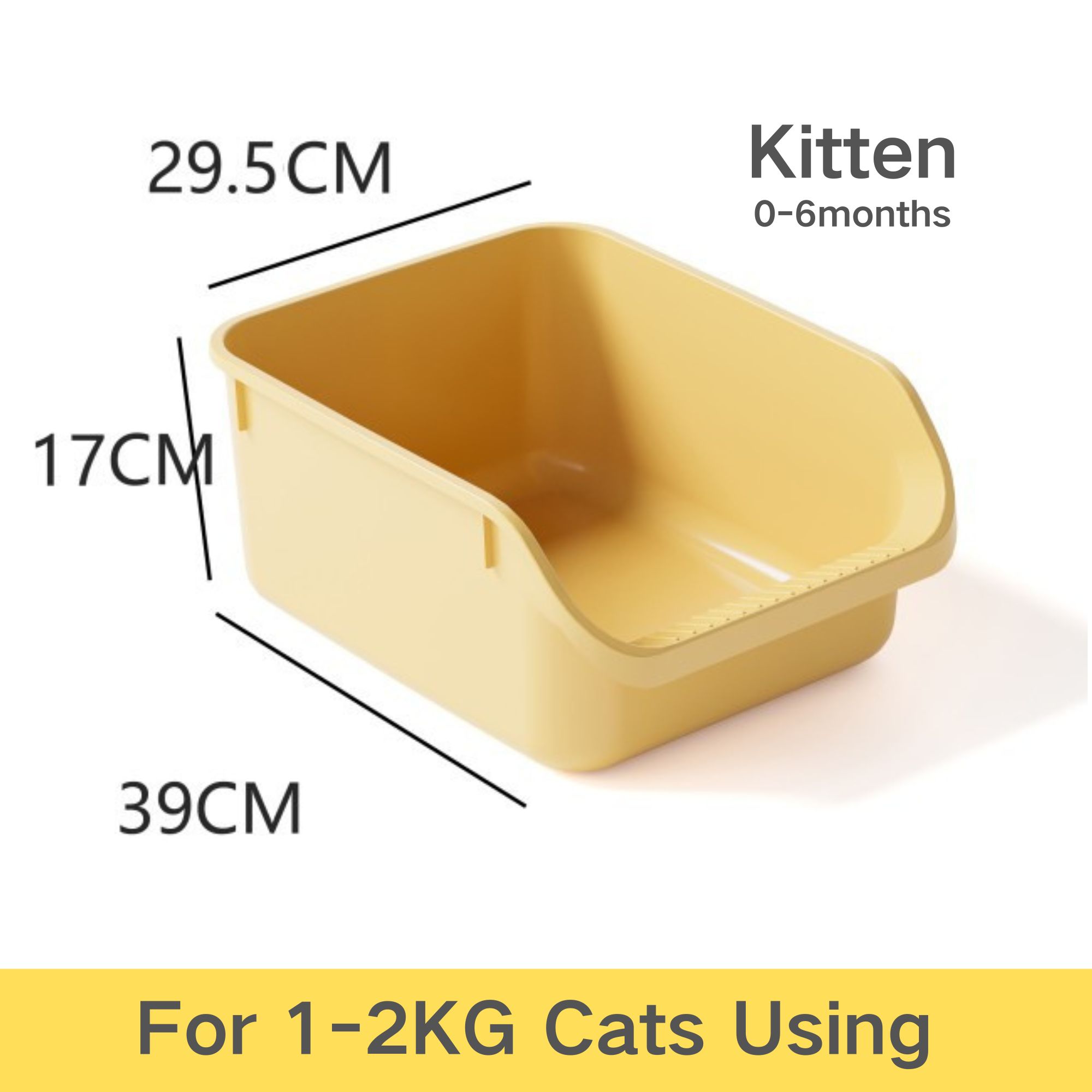 【Kitten】Cream Yellow Litter Box