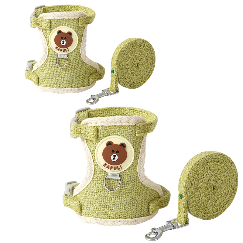 Pink Cat Harness and Leash Set For 4-6kg Cats Use , 1.5m Leading