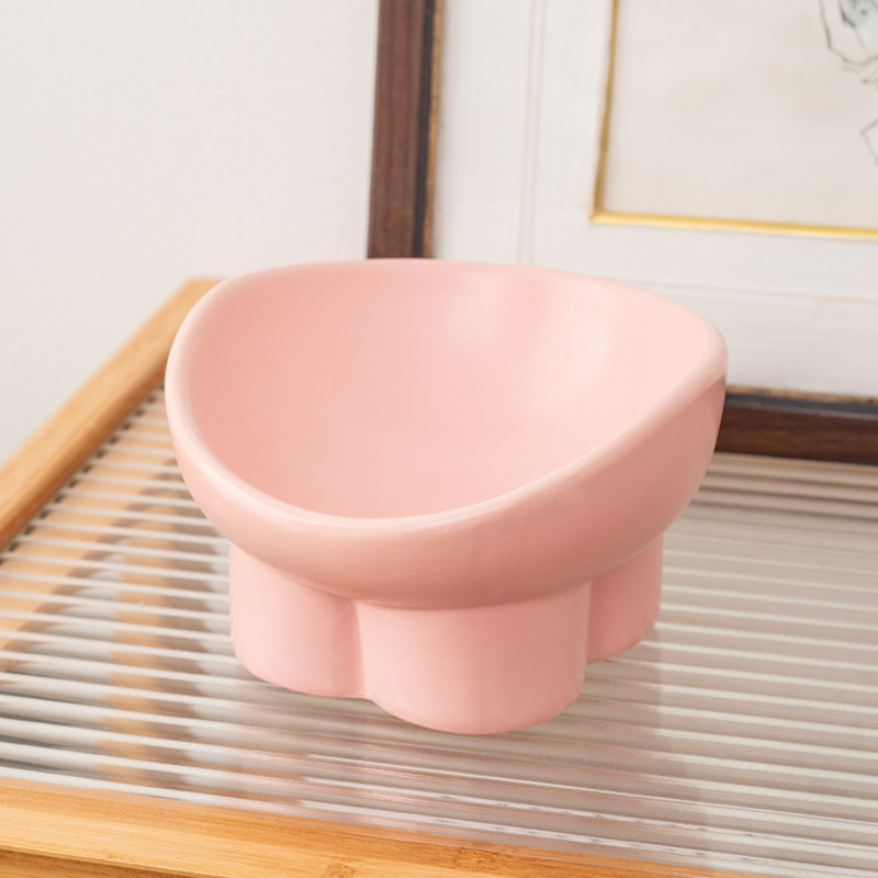 Elevated Cat Bowl Pink 8.5*14cm