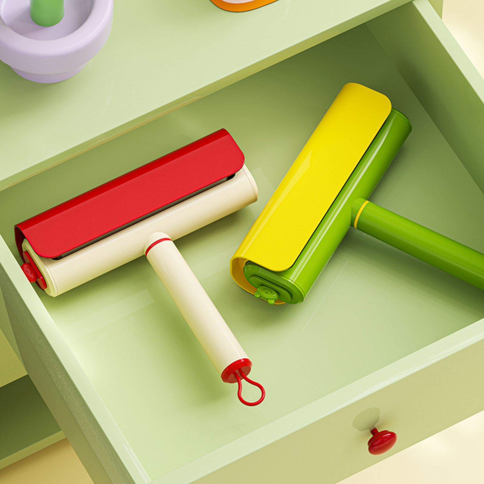 20cm/60 Page Tearable Strong Adhesive Cat Hair Lint Roller Portable Remover