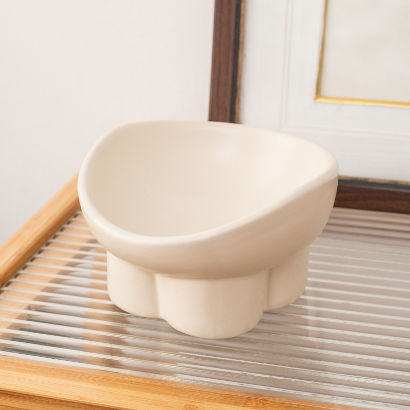 Elevated Cat Bowl Creamy 8.5*14cm