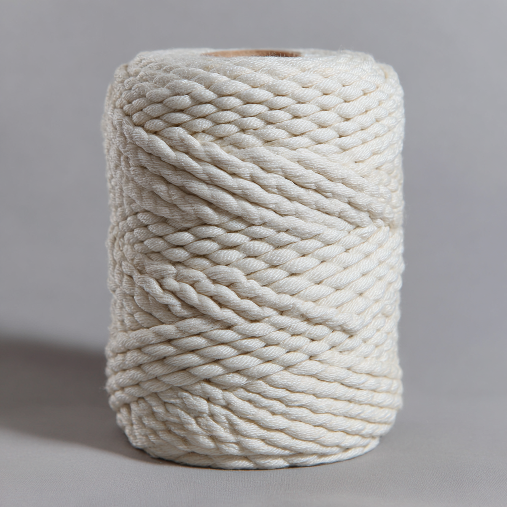 【8mm*50m】white cotton and linen rope for cats tree, cat scratching post