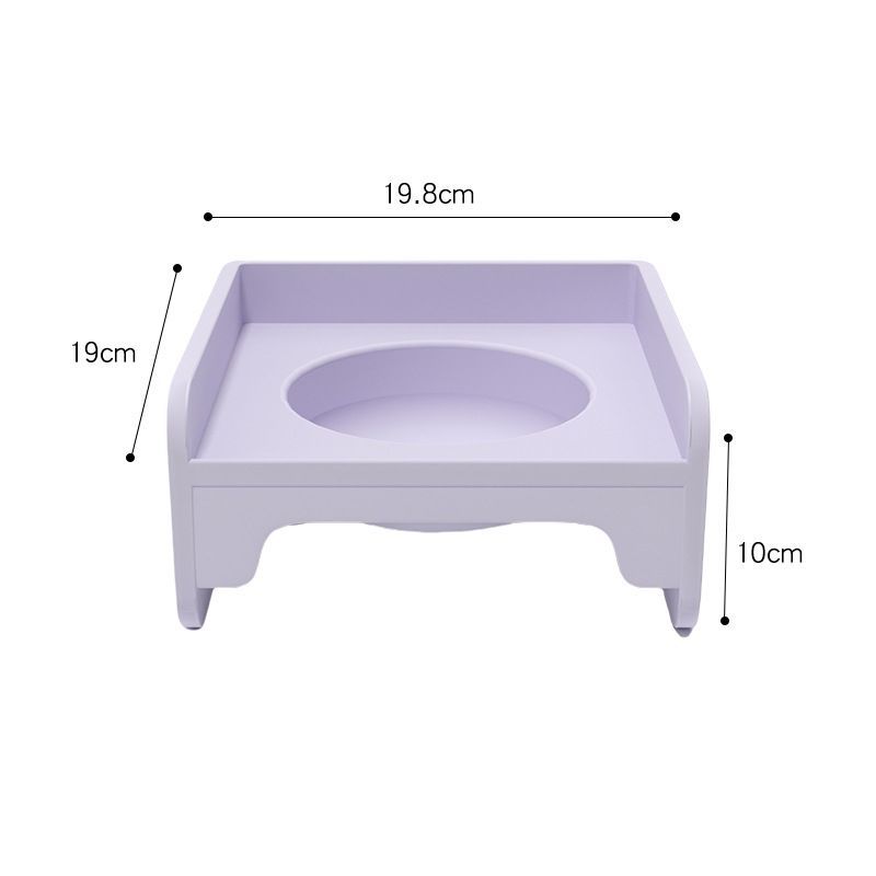 Purple Non-Slip Anti-Tip Cat Bowl Stand