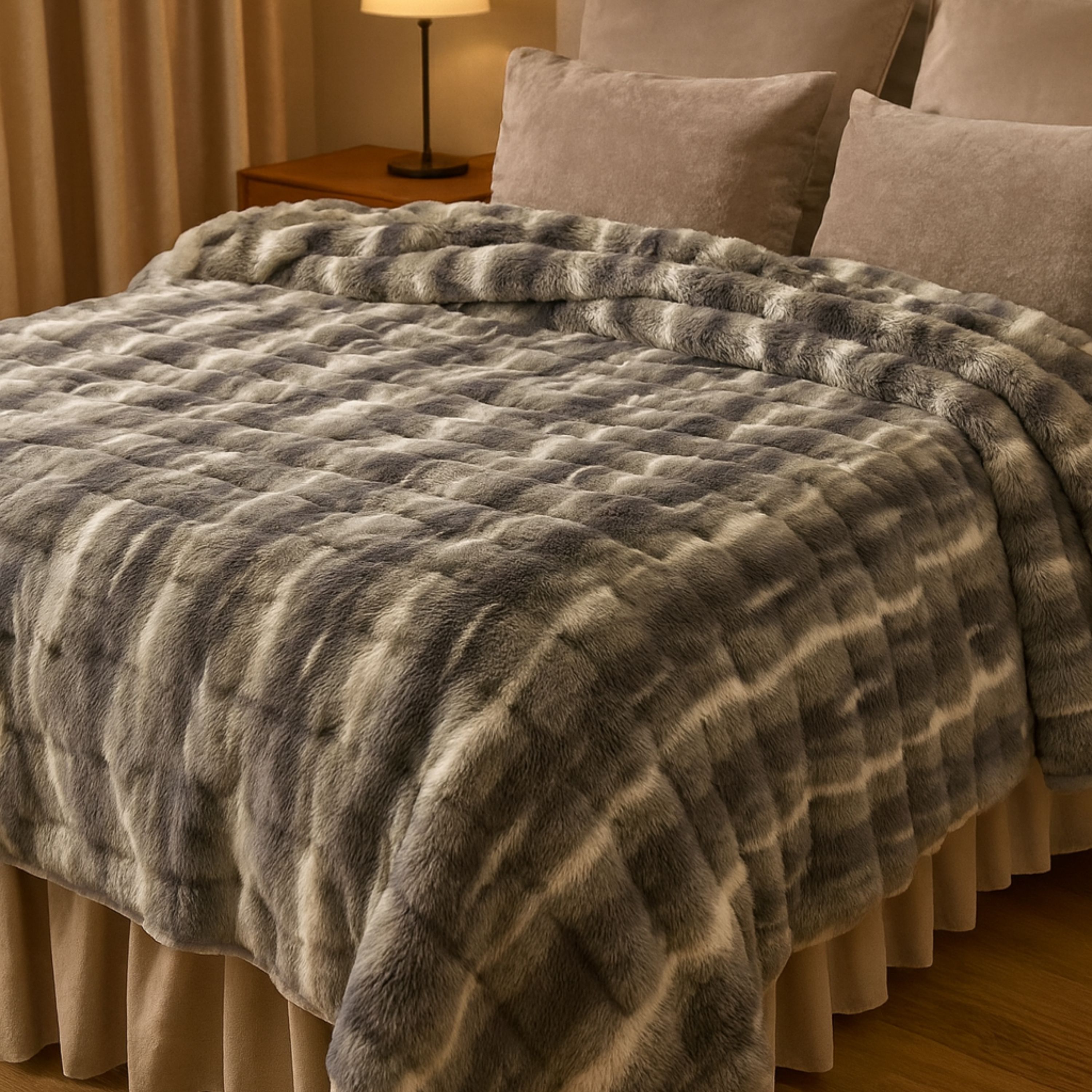 【Anti-Cat Hair Designed】 For home with pets  Anti-Static & Anti-Mite Family Blanket*2