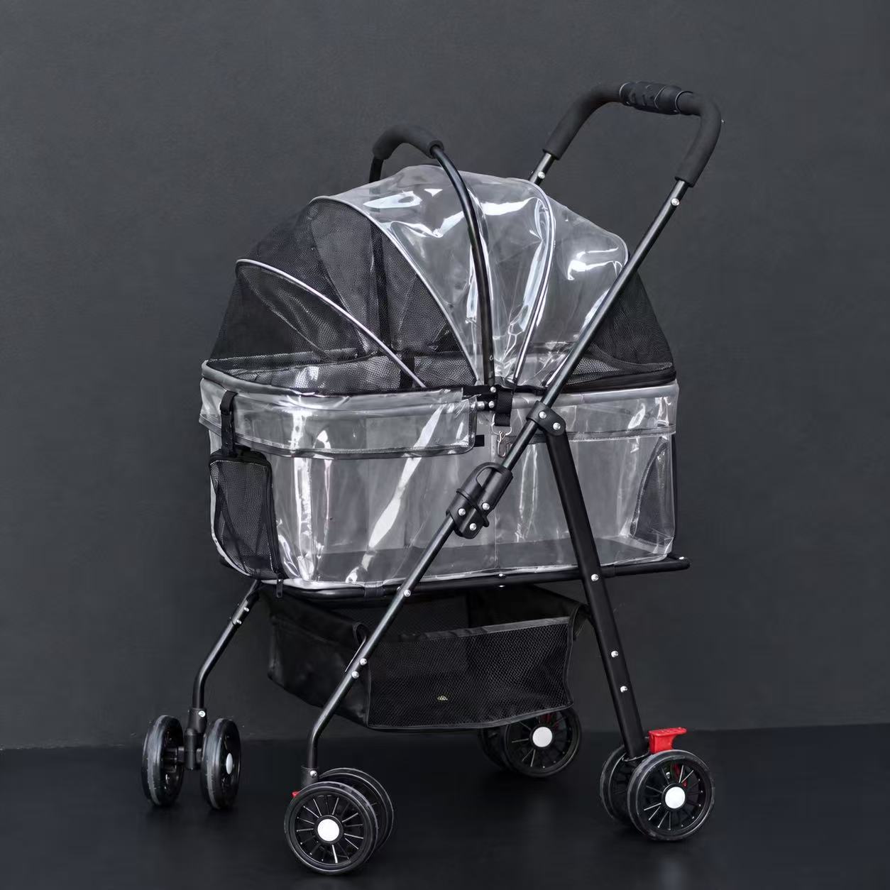 2 in 1 White Pet Stroller